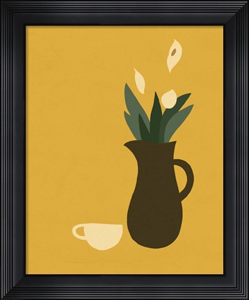 Framed Mod Peace Lily I Print