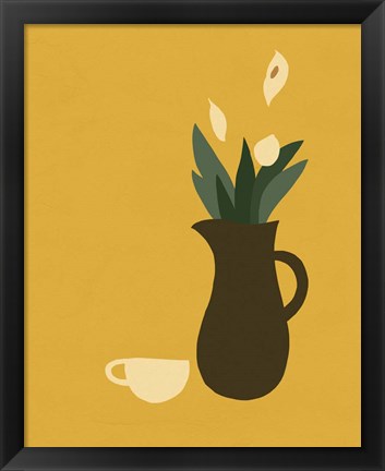 Framed Mod Peace Lily I Print