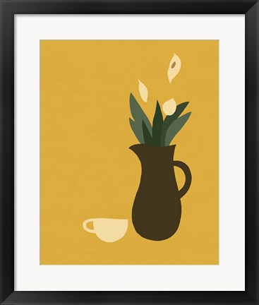 Framed Mod Peace Lily I Print