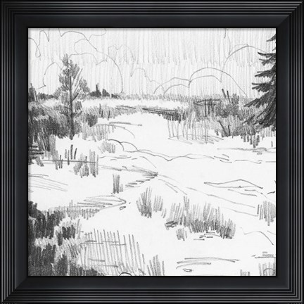 Framed Wildland Sketch I Print