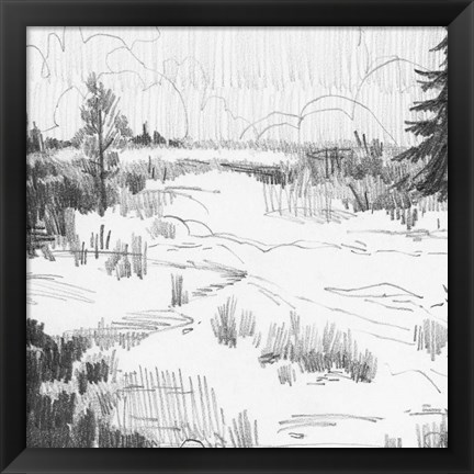 Framed Wildland Sketch I Print