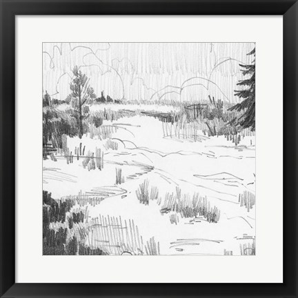 Framed Wildland Sketch I Print