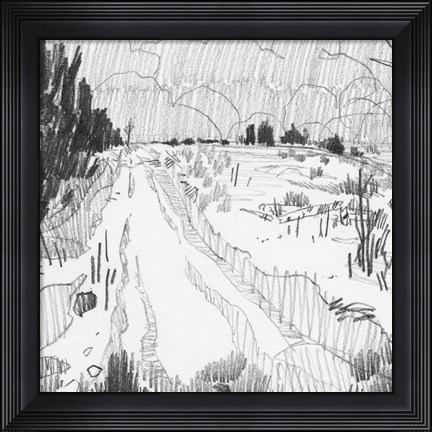 Framed Wildland Sketch II Print