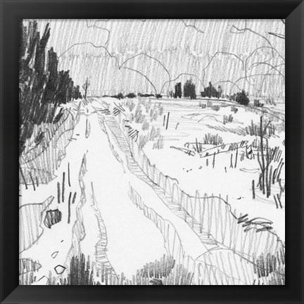 Framed Wildland Sketch II Print