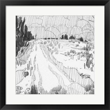 Framed Wildland Sketch II Print