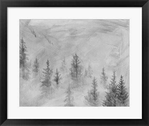 Framed Foggy Foothills I Print