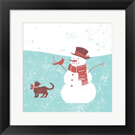 Framed Mid-Century Christmas II Print
