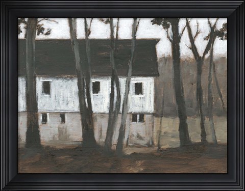 Framed Autumn Barns I Print