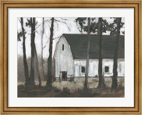 Framed Autumn Barns II Print