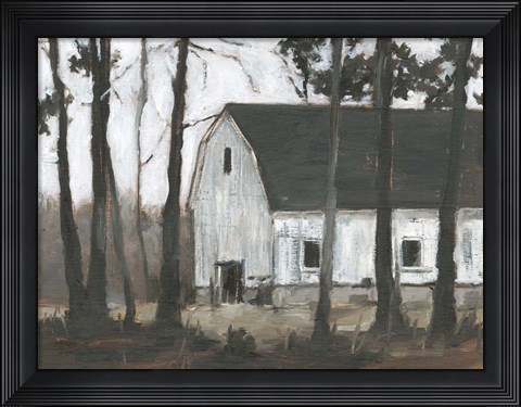 Framed Autumn Barns II Print