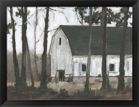 Framed Autumn Barns II Print