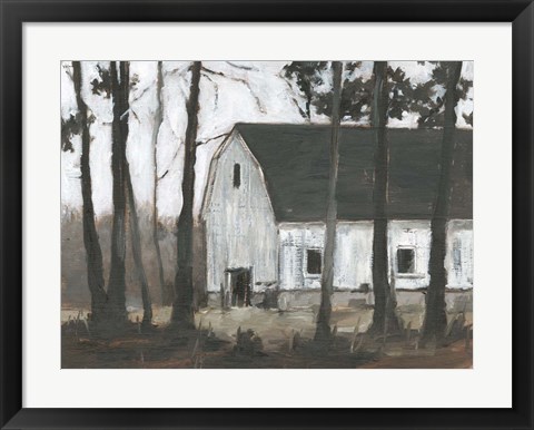 Framed Autumn Barns II Print