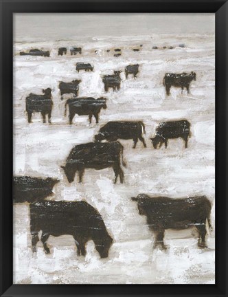 Framed Winter Grazing I Print