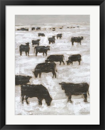 Framed Winter Grazing I Print