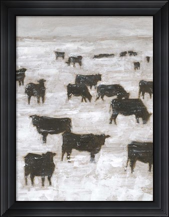 Framed Winter Grazing II Print