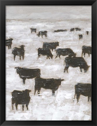 Framed Winter Grazing II Print