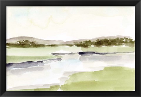 Framed Lake Horizon I Print