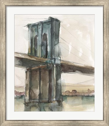 Framed Bridge at Sunset II Print