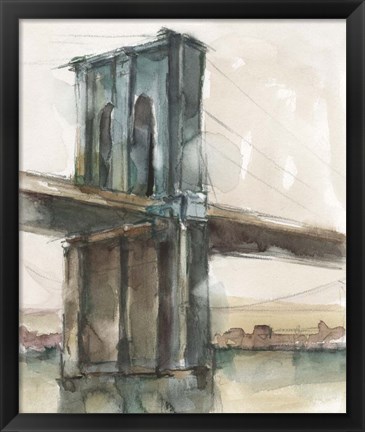 Framed Bridge at Sunset II Print