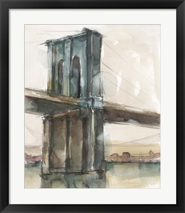 Framed Bridge at Sunset II Print