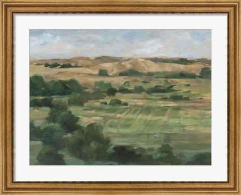 Framed Valley Fields I Print