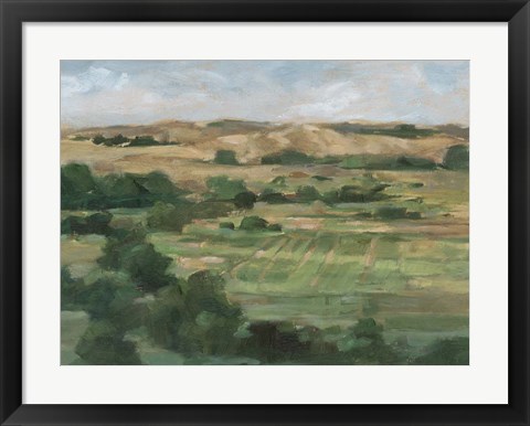 Framed Valley Fields I Print