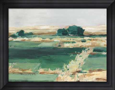 Framed Emerald Fields I Print