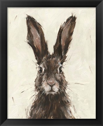 Framed European Hare I Print