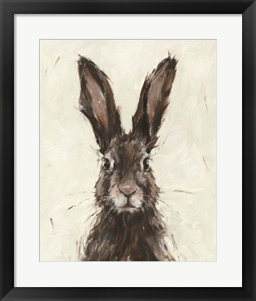 Framed European Hare I Print