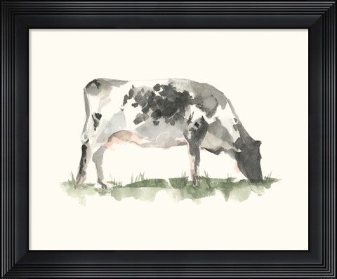 Framed Grazing Farm Animal I Print