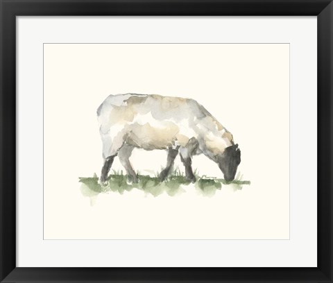 Framed Grazing Farm Animal III Print