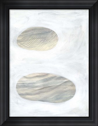 Framed Neutral River Rocks I Print