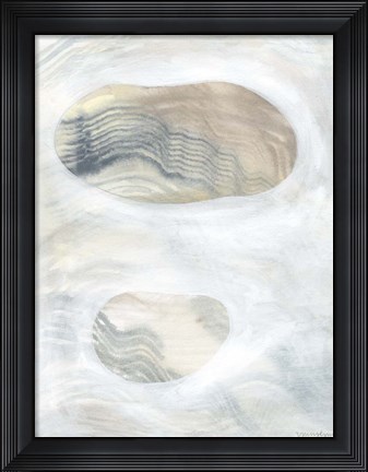 Framed Neutral River Rocks II Print