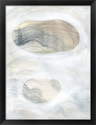 Framed Neutral River Rocks II Print