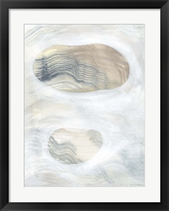 Framed Neutral River Rocks II Print