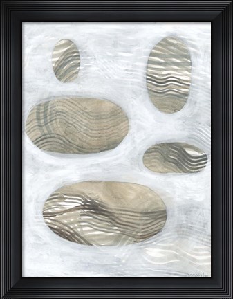 Framed Neutral River Rocks IV Print