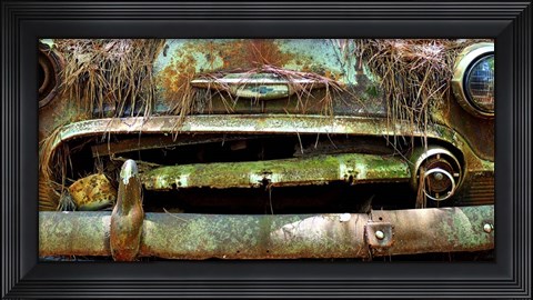 Framed Car Graveyard V Print