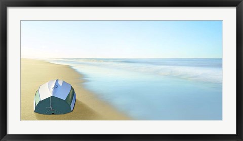 Framed Boat on a Beach II Print