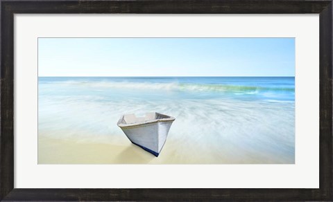 Framed Boat on a Beach IV Print