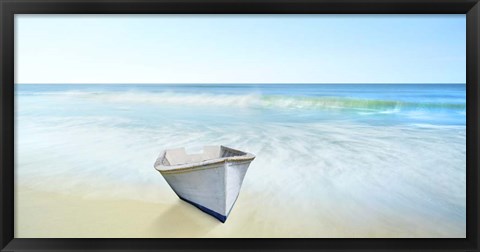 Framed Boat on a Beach IV Print