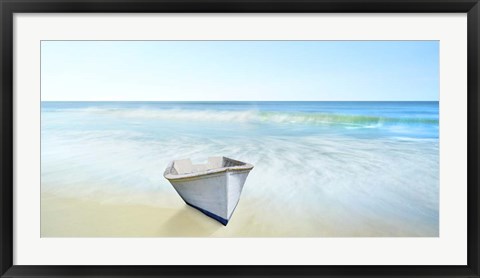 Framed Boat on a Beach IV Print