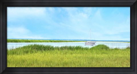 Framed Marsh Mooring Print