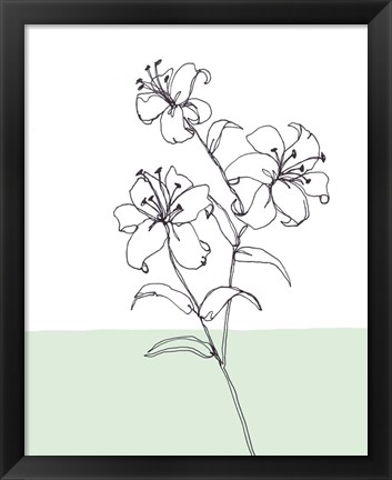 Framed Sweet Stems II Print