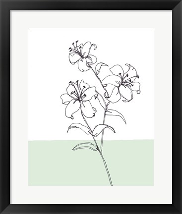 Framed Sweet Stems II Print