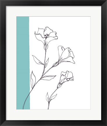 Framed Sweet Stems III Print