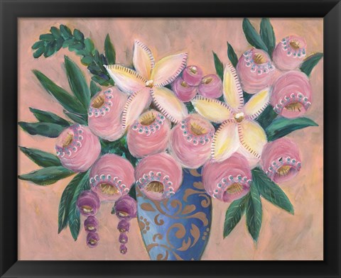 Framed Floral Dujour I Print