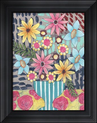 Framed Floral Surprise I Print