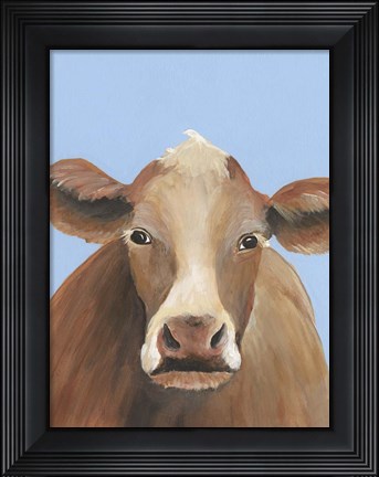 Framed Cow-don Bleu IV Print