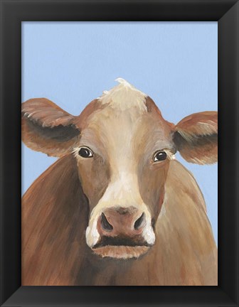 Framed Cow-don Bleu IV Print