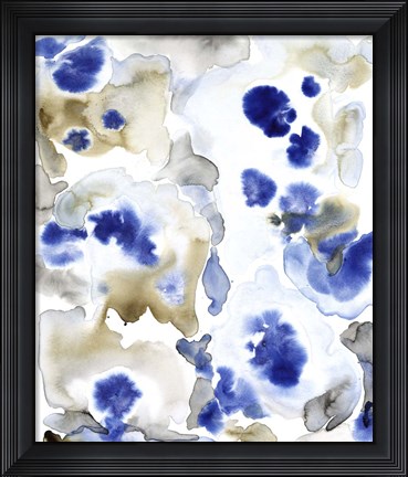 Framed Blue Pansies II Print